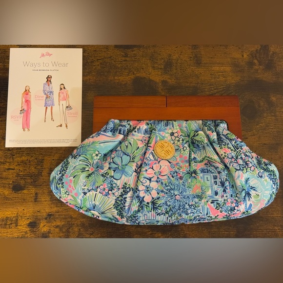 Absolutely gorgeous and rare! Lilly Pulitzer Bermuda Clutch. NWT - Picture 6 of 13